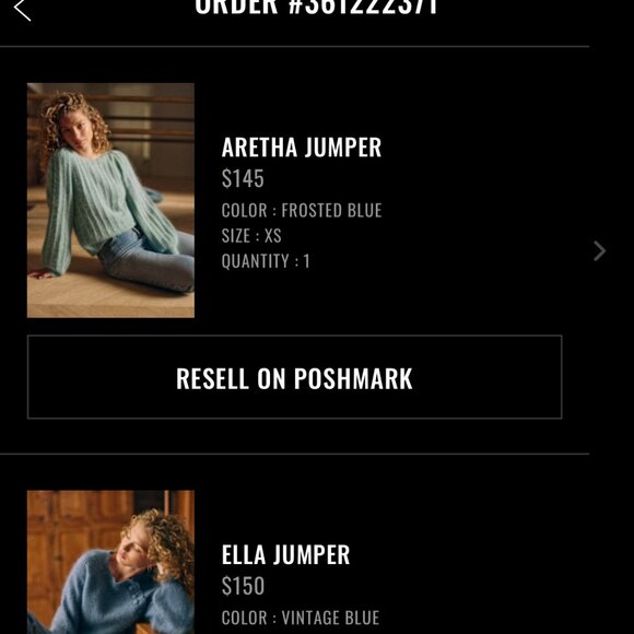 Sezane Aretha Jumper / Sweater - Frosted Blue - NWT - Picture 4 of 4